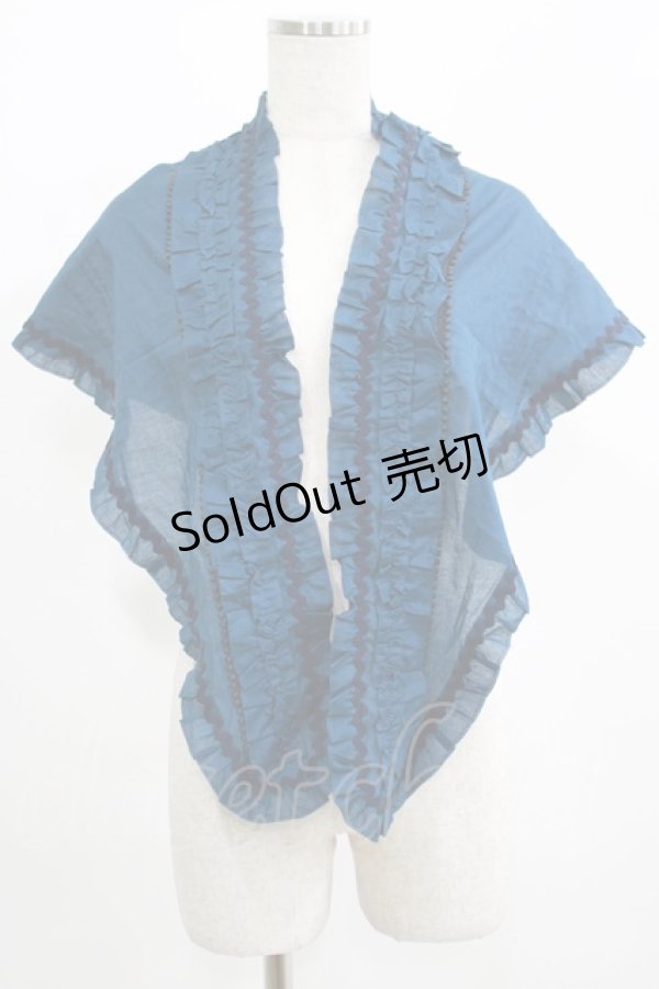 画像1: Jane Marple / フリルストール  青 H-25-07-16-064-JM-ZA-KB-ZH (1)