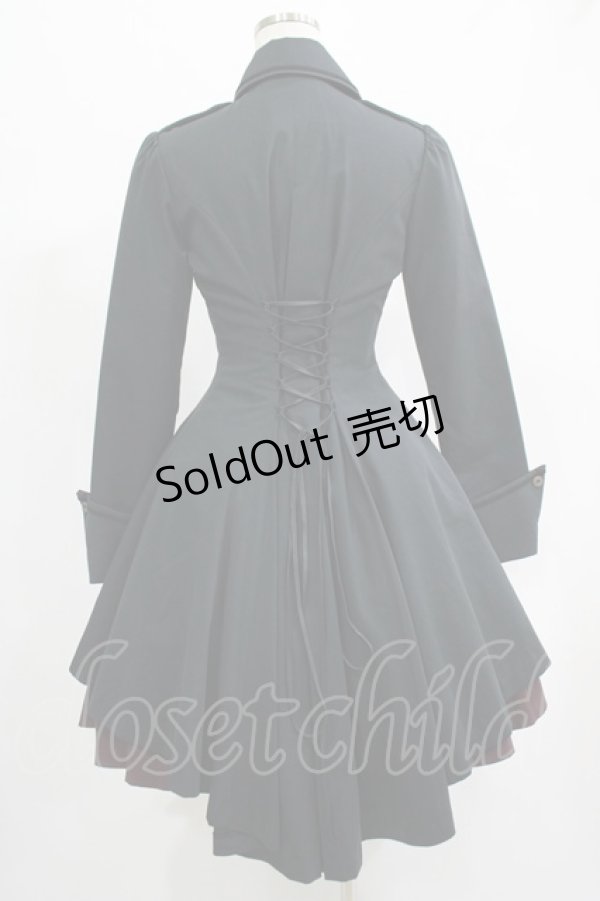 画像3: ATELIER BOZ / ディーンジャケットワンピース  ブラック×ボルドー H-25-07-16-021-EL-OP-KB-ZH (3)