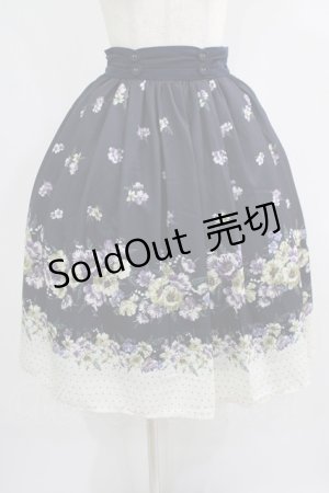 画像: axes femme / 花柄×ドットスカート M ネイビー H-25-07-17-024-AX-SK-NS-ZH