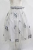 画像1: an another angelus / ベルト付きローズ総刺繍チュールスカート Free BLUE GRAY H-25-07-17-026-CA-SK-NS-ZH (1)