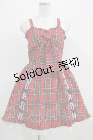 画像: Jamie エーエヌケー / はしごリボンドーリージャンパースカート M レッド H-25-07-17-031-LO-OP-NS-ZH