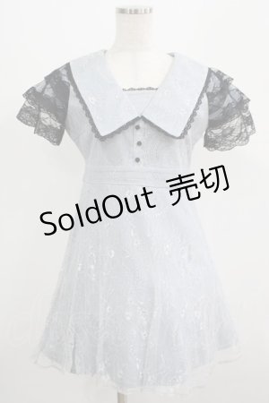 画像: Bubbles / ラウンドフリル総レースワンピース Free サックス H-25-07-17-033-CA-OP-NS-ZH