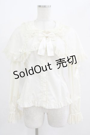 画像: metamorphose / ケープ付き丸襟ブラウス サイズ1 生成り H-25-07-17-047-ME-BL-NS-ZH