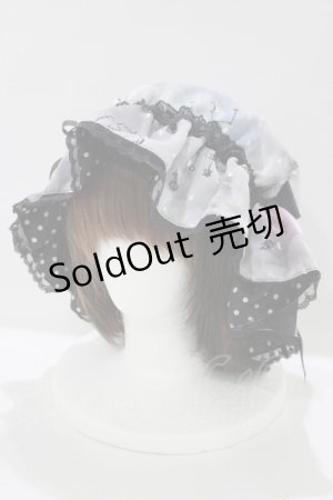画像: ALICE and the PIRATES / 眠り羊と夢喰いバク柄ナイトキャップ  ブラック H-25-07-17-067-PA-AC-NS-ZH
