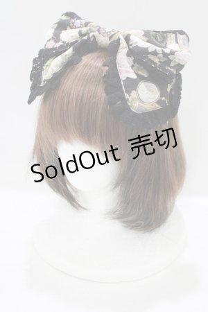 画像: BABY,THE STARS SHINE BRIGHT / Fragrant Rose Memories柄リボンカチューシャ  ノアール（黒） H-25-07-17-074-BA-AC-NS-ZH