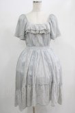 画像1: axes femme / レース切替フレア袖ワンピース M ブルー H-25-07-17-017-AX-OP-NS-ZH (1)