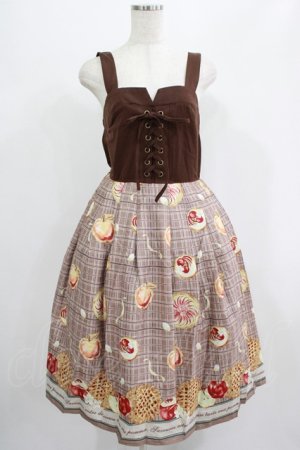画像: axes femme POETIQUE / アップルパイレースアップワンピース M ブラウン H-25-07-17-020-AX-OP-NS-ZH
