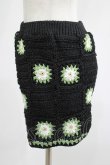 画像2: Candy Stripper / FLOWER CROCHET KINT SHORT PANTS  ブラック×グリーン H-25-11-16-017-PU-PA-KB-ZH (2)