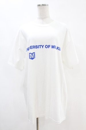 画像: MILKBOY / UNIVERSITY TEE L ホワイト H-25-07-18-1038-MB-TO-KB-ZH