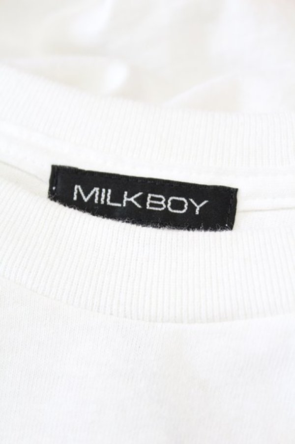 画像3: MILKBOY / UNIVERSITY TEE L ホワイト H-25-07-18-1038-MB-TO-KB-ZT1018D (3)
