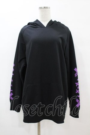 画像: NieR Clothing / ツノフードプルパーカー  黒×紫 H-25-07-18-1052-PU-TO-KB-ZH