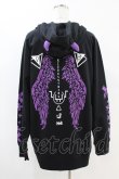 画像2: NieR Clothing / ツノフードプルパーカー  黒×紫 H-25-07-18-1052-PU-TO-KB-ZH (2)