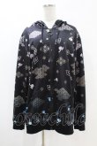 画像1: NieR Clothing / 総柄ZIPパーカー  黒 H-25-07-18-1054-PU-TO-KB-ZH (1)