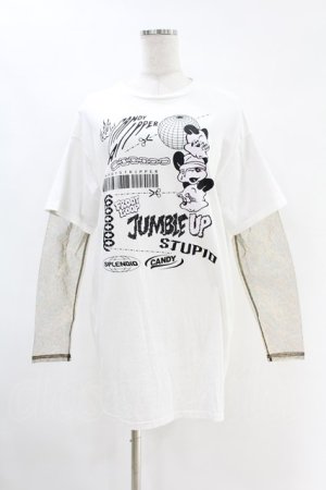 画像: Candy Stripper / FROOTLOOP LAYEREDワンピース  白 H-25-07-18-1021-PU-OP-KB-ZH