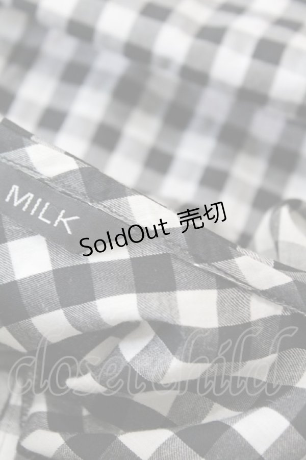 画像3: MILK / ベリーギンガムブラウス  黒 H-25-07-18-1026-ML-BL-KB-ZH (3)