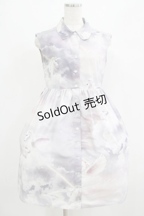 画像1: MILK / fantasticシャツワンピース  スモーキーSKY H-25-07-18-002-ML-OP-KB-ZH (1)