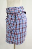 画像2: Candy Stripper / CHECK BELTED SKIRT S ブルー H-25-11-16-011-PU-SK-KB-ZH (2)