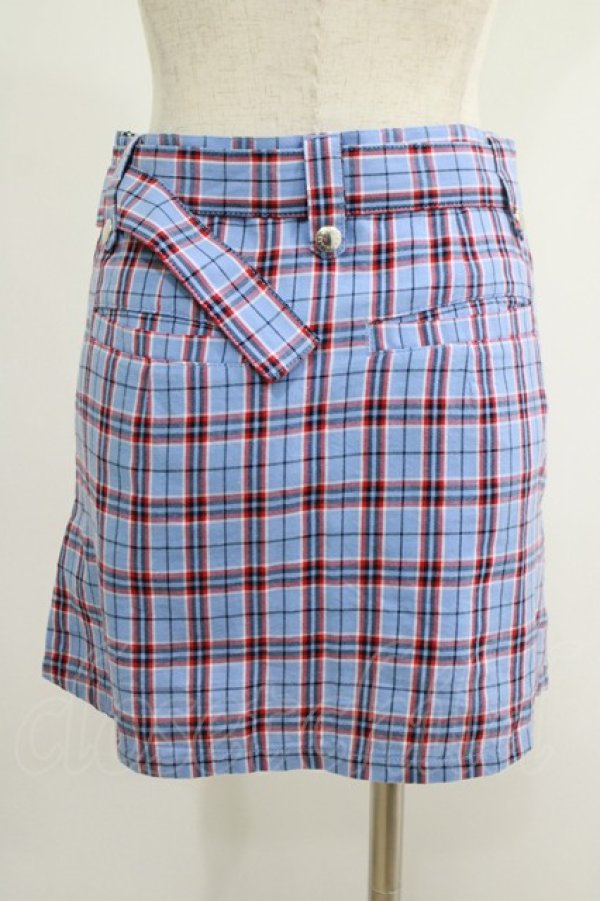 画像3: Candy Stripper / CHECK BELTED SKIRT S ブルー H-25-11-16-011-PU-SK-KB-ZH (3)