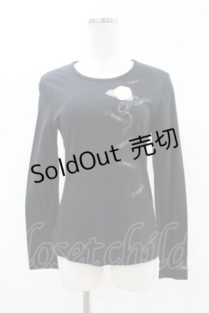画像: INGEBORG / ロングスリーブTシャツ 11号 ブラック H-25-07-19-043-LO-TS-NS-ZH