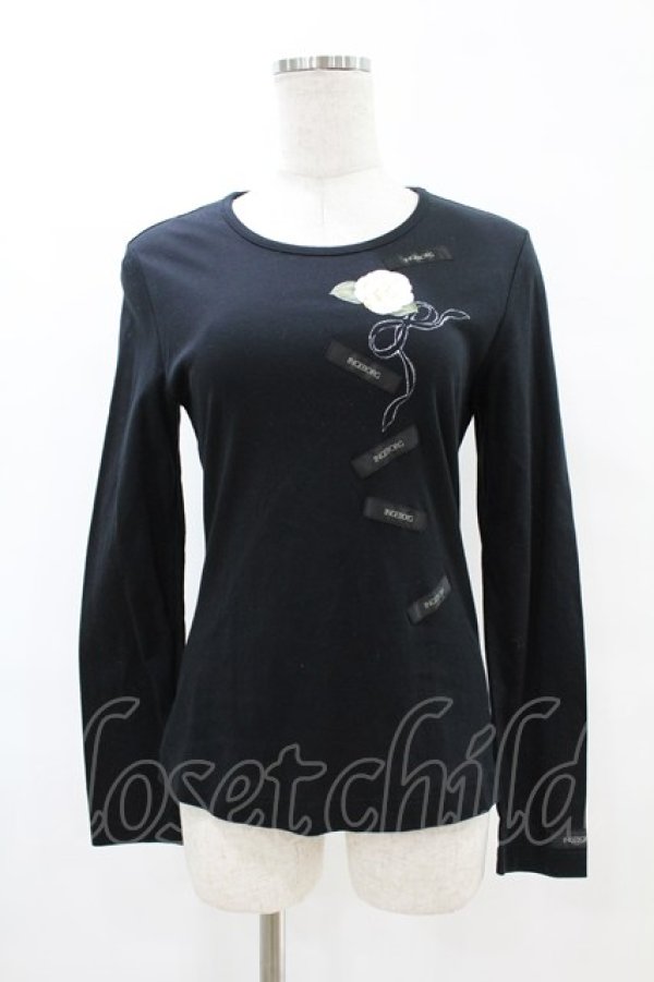 画像1: INGEBORG / ロングスリーブTシャツ 11号 ブラック H-25-07-19-043-LO-TS-NS-ZH (1)