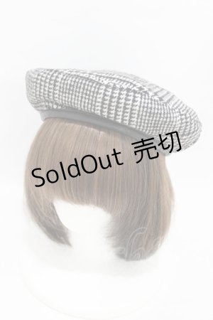 画像: axes femme / 柄使いパイピングベレー  ブラック H-25-07-19-004-AX-AC-NS-ZH