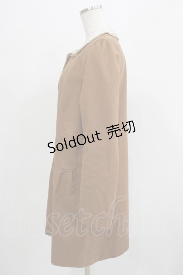 画像2: Franche Lippee / ノーカラーコート M キャメル H-25-07-19-1031-LO-CO-NS-ZH (2)