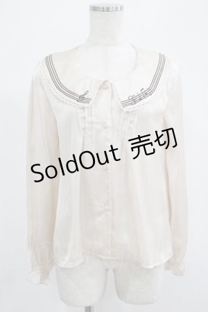 画像: Fi.n.t / 音符刺繍ブラウス Free IVORY H-25-07-19-1043-CA-BL-NS-ZH