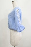 画像2: axes femme POETIQUE / レース襟ブラウス M ブルー H-25-07-19-1049-AX-BL-NS-ZH (2)