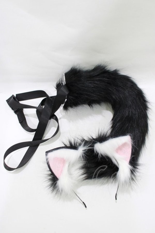 画像1: ブランド表記なし / 狐セット  ブラック H-25-07-19-1061-PU-ZA-NS-ZH (1)