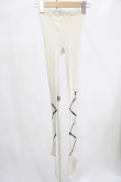 画像1: axes femme / レースアップリボン柄タイツ  生成り H-25-07-19-1068-AX-ZA-NS-ZH (1)