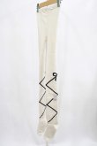 画像2: axes femme / レースアップリボン柄タイツ  生成り H-25-07-19-1068-AX-ZA-NS-ZH (2)