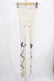 画像3: axes femme / レースアップリボン柄タイツ  生成り H-25-07-19-1068-AX-ZA-NS-ZH (3)