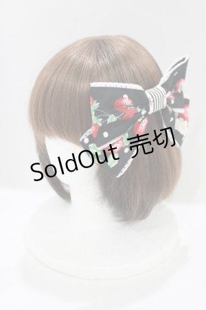 画像: Angelic Pretty / 摘みたていちごSpecialジャンパースカートSetのバレッタ  ブラック H-25-07-19-1073-AP-AC-NS-ZH