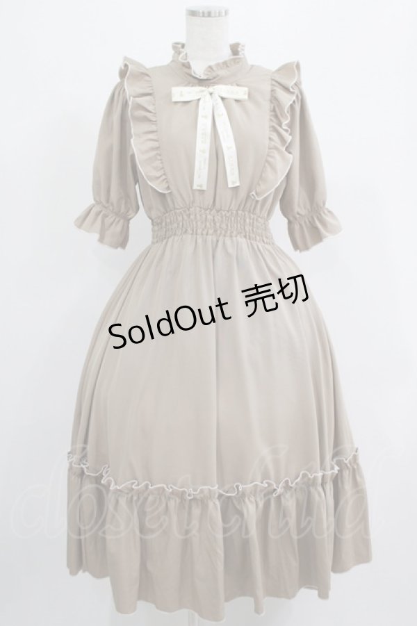 画像1: m petit by misako / NINA'SコラボAMハイショクメローワンピース S ベージュ H-25-07-19-1014-LO-OP-NS-ZH (1)