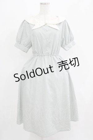 画像: Fi.n.t / バックルタイ使いチェック柄ワンピース Free GREEN×WH H-25-07-19-1020-CA-OP-NS-ZH