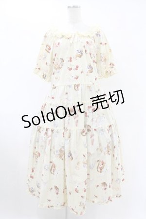画像: PINK HOUSE / スイーツスプリングバニープリントミディワンピース Free イエロー H-25-07-19-019-LO-OP-NS-ZH