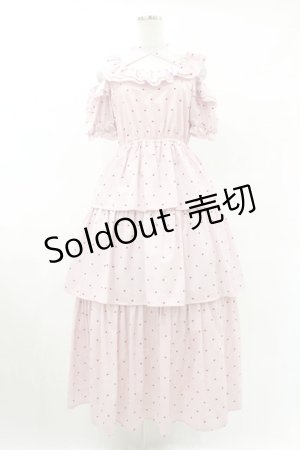 画像: Ank Rouge / ハートdotオフショルロングワンピース M ピンク H-25-07-19-023-CA-OP-NS-ZH