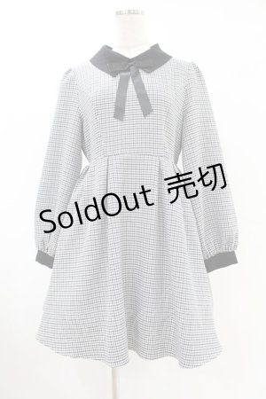 画像: Amavel / 襟配色チェックワンピース Free ブラック H-25-07-19-030-CA-OP-NS-ZH