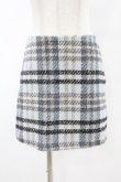 画像1: epine / tweed check mini skirt M ice blue H-25-07-19-036-0-SK-NS-ZT446 (1)