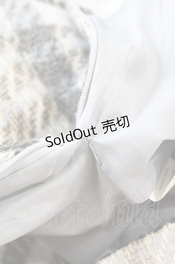 画像3: epine / tweed check mini skirt M ice blue H-25-07-19-036-0-SK-NS-ZH (3)