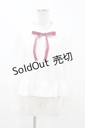 画像: Cherirulu Chocola / MYリボンマルエリブラウス L オフ H-25-07-19-040-0-BL-NS-ZH