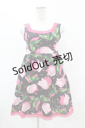 画像: 【SALE】MILK / シャドウチューリップワンピース  ブラック H-25-12-15-1035-ML-OP-KB-ZT050