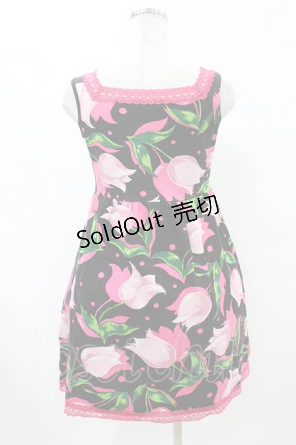 画像2: 【SALE】MILK / シャドウチューリップワンピース  ブラック H-25-12-15-1035-ML-OP-KB-ZT050 (2)