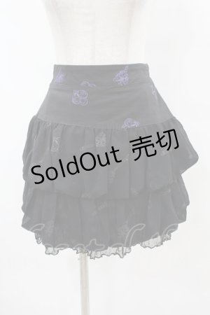 画像: h.Jelly HONEY / Keyプリントバルーンスカート  黒 H-25-07-20-044-HN-SK-KB-ZH