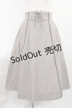 画像: an another angelus / フロントレースアップヘリンボーンスカート Free BROWN H-25-07-20-1009-CA-SK-NS-ZT128