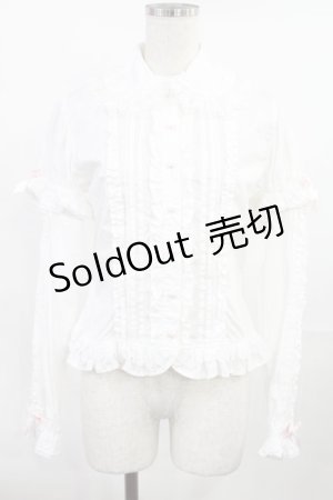 画像: Angelic Pretty / リボンブローチ付フリルブラウス(2007年) Free オフ/ピンク H-25-07-20-1023-AP-BL-NS-ZH