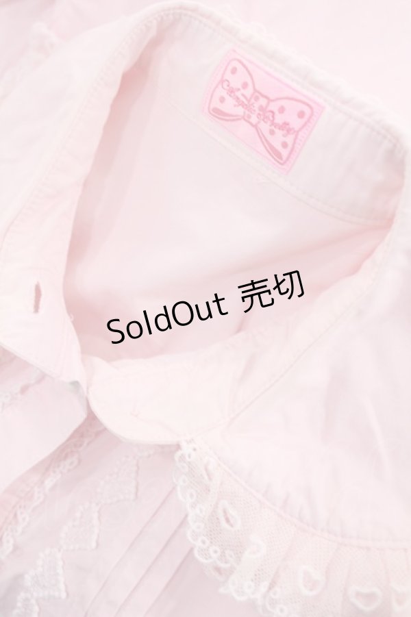 画像3: Angelic Pretty / ストライプリボン2段レースブラウス Free ピンク H-25-07-20-1025-AP-BL-NS-ZH (3)