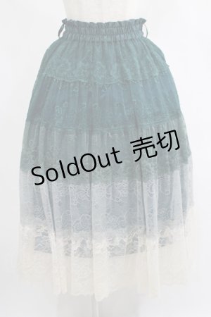 画像: axes femme / グラデカラーレーススカート M グリーン H-25-07-21-023-AX-SK-NS-ZH