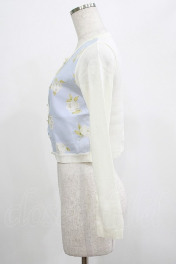 画像2: JESUS DIAMANTE / アントーニアカーデ 38 グランヴィルホワイトローズ柄サックス H-25-07-21-033-JE-TO-NS-ZH (2)