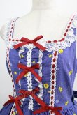 画像5: metamorphose / Dreamy Little Farm はしごレースフリルジャンパースカート サイズ1（通常サイズ） ブルー H-25-07-21-003-ME-OP-NS-ZH (5)